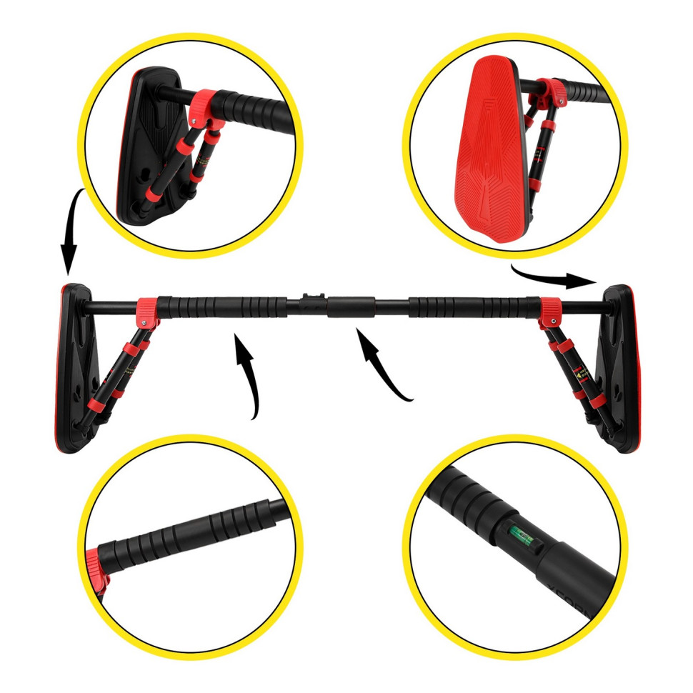 Турник раздвижной Elite+ Cornix XR-0295 Black/Red, размер 100 х 140 см