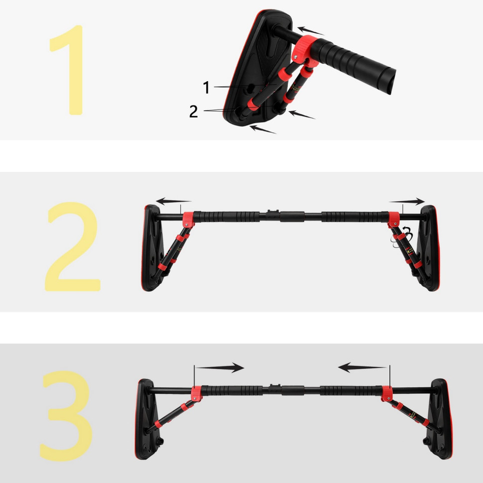 Турник раздвижной Elite+ Cornix XR-0295 Black/Red, размер 100 х 140 см