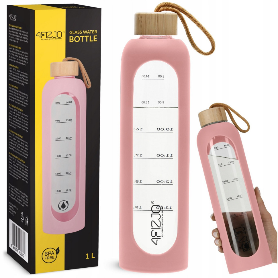 Бутылка для воды спортивная 4FIZJO P-5905973403887 Pink 1000 мл