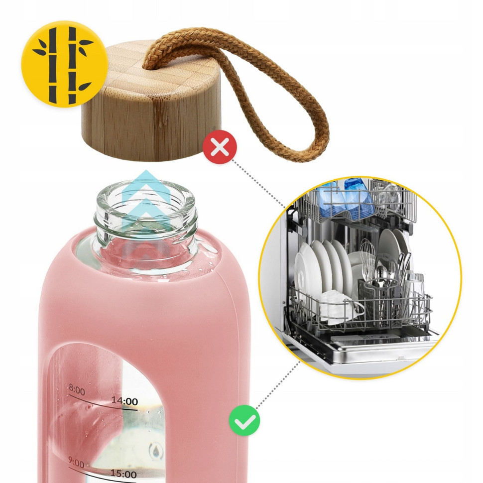 Бутылка для воды спортивная 4FIZJO P-5905973403887 Pink 1000 мл