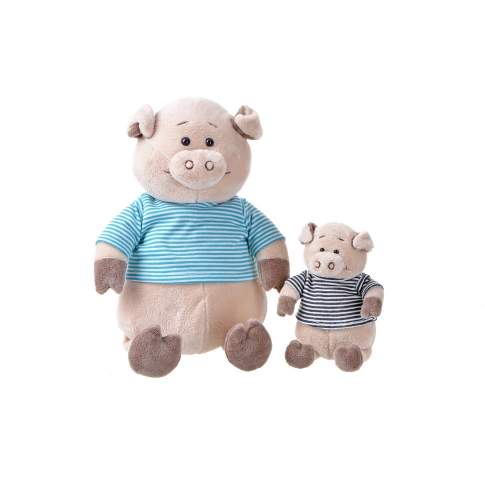 Мягкая игрушка Same Toy Свинка в тельняшкее (черный) 18 см THT716