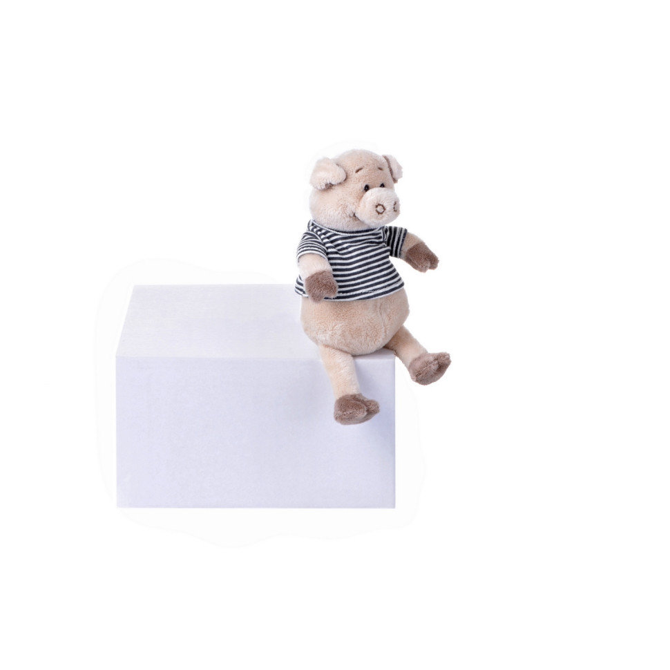 Мягкая игрушка Same Toy Свинка в тельняшкее (черный) 18 см THT716