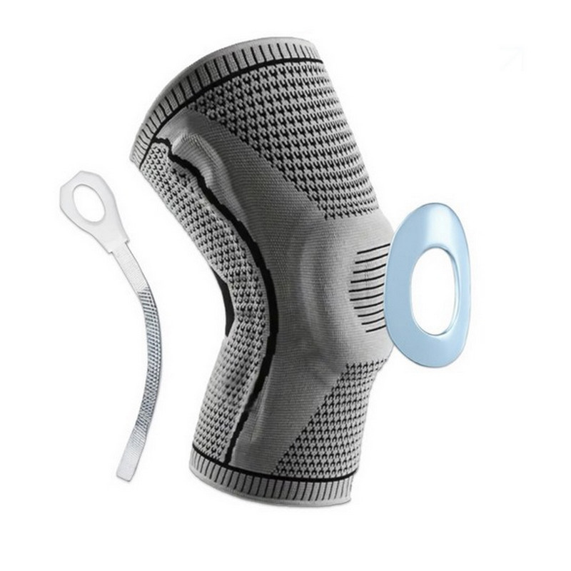 Бандаж ортопедический для коленного сустава с ребрами жесткости и силиконовой вставкой EasyFit EF-0079-S