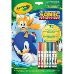 Дитяча розмальовка "Sonic" Crayola 04-0866G 32 сторінки і 7 фломастерів