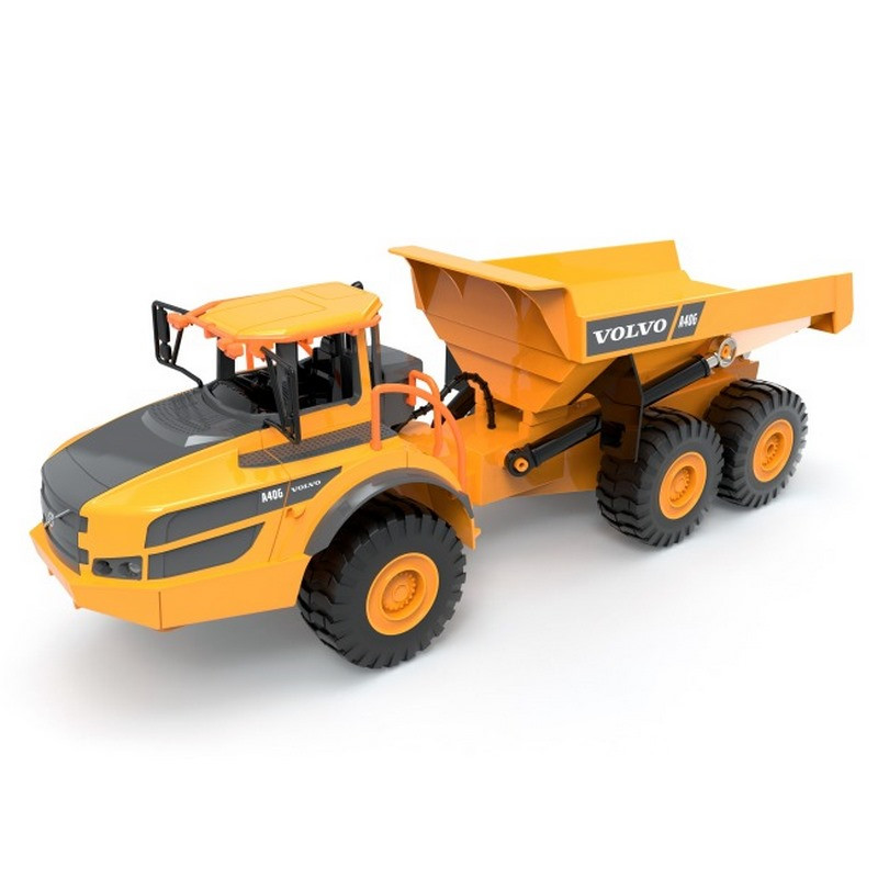 Машинка на радиоуправлении Трактор-погрузчик Volvo DOUBLE E E569-003 желтый