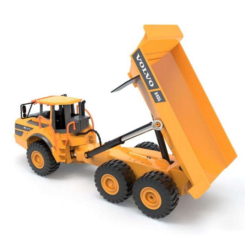 Машинка на радиоуправлении Трактор-погрузчик Volvo DOUBLE E E569-003 желтый