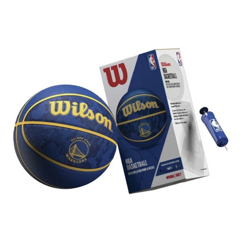 М'яч баскетбольний NBA TEAM TIEDYE BSKT GS WARRIORS Wilson WZ4007802XP, розмір 7 подарункова коробка + насос