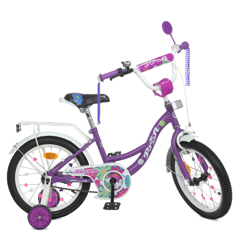 Велосипед дитячий PROF1 Y16303N 16 дюймів, бузковий по цене 3 674 грн.