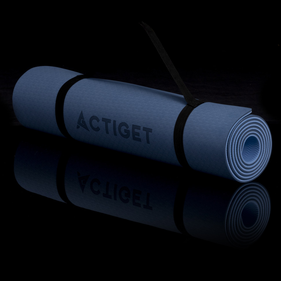 Килимок для йоги та фітнесу Actiget ACT0021 TPE, Blue/Sky Blue 183x61x0,6 см