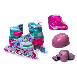 Комплект ролики и снаряжение "Русалка" Scale Sports 1435421352 тиффани, размер 34-37 Комплект ролики и снаряжение "Русалка" Scale Sports 1435421352 тиффани, размер 34-37