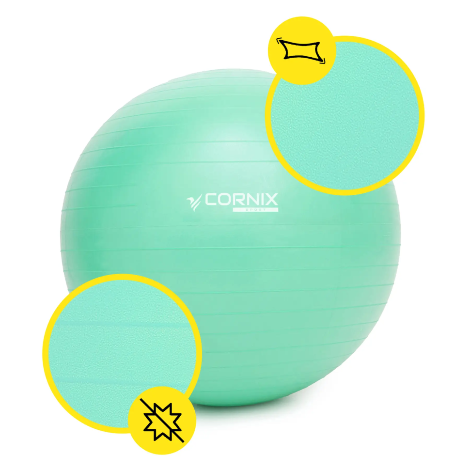 Мяч для фитнеса Anti-Burst Cornix  XR-0366 мятный 55 см 