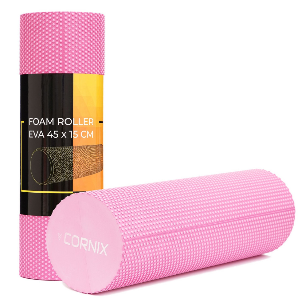 Массажный ролик (валик, роллер) Cornix XR-0303 Pink 45 x 15 см