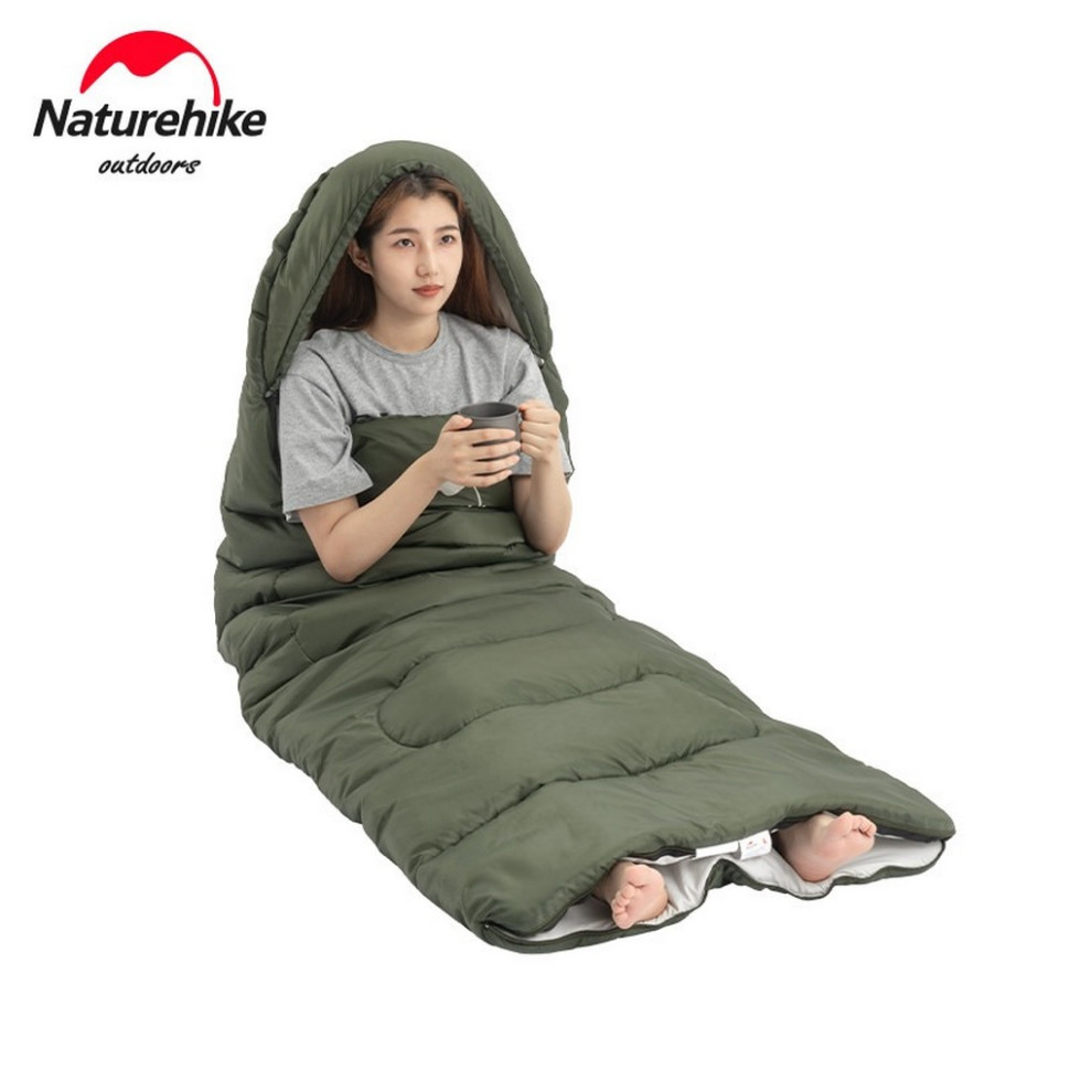 Спальний мішок Y150L NH21MSD08 Naturehike 6975641888765 правий, темно-зелений