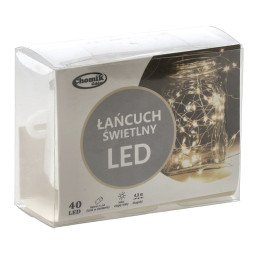 Гирлянда-струна Chomik 5900779802643, 4,3 м, 40 LED теплый белый Гирлянда-струна Chomik 5900779802643, 4,3 м, 40 LED теплый белый
