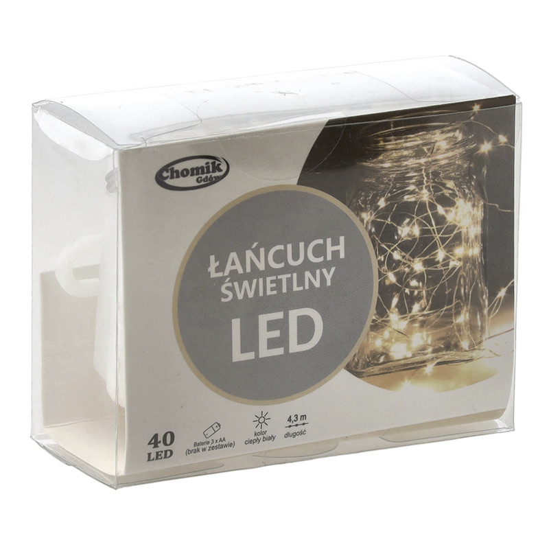 Гирлянда-струна Chomik 5900779802643, 4,3 м, 40 LED теплый белый