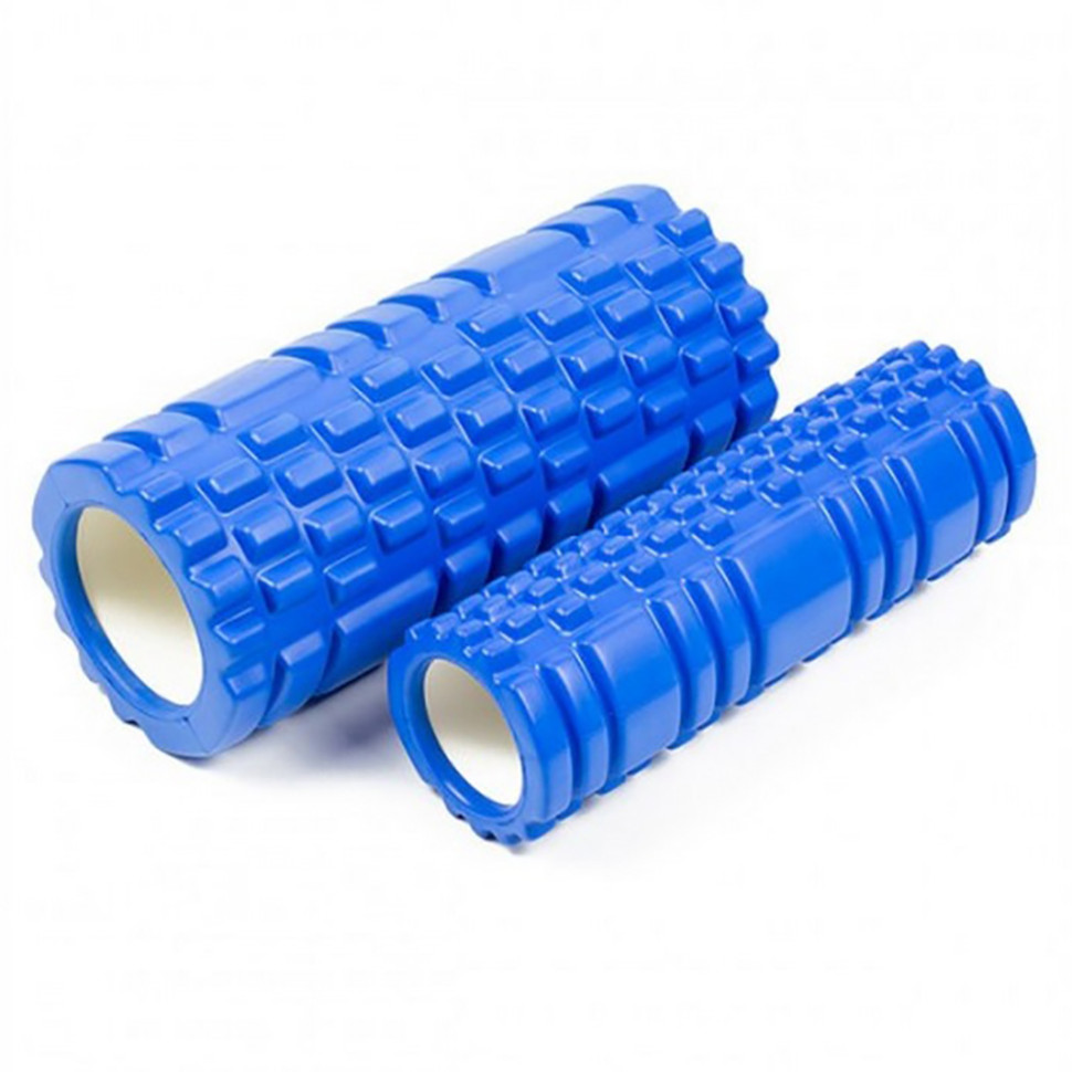 Масажний ролик Grid Roller Double EasyFit EF-7737s-3, 33 см, Синій
