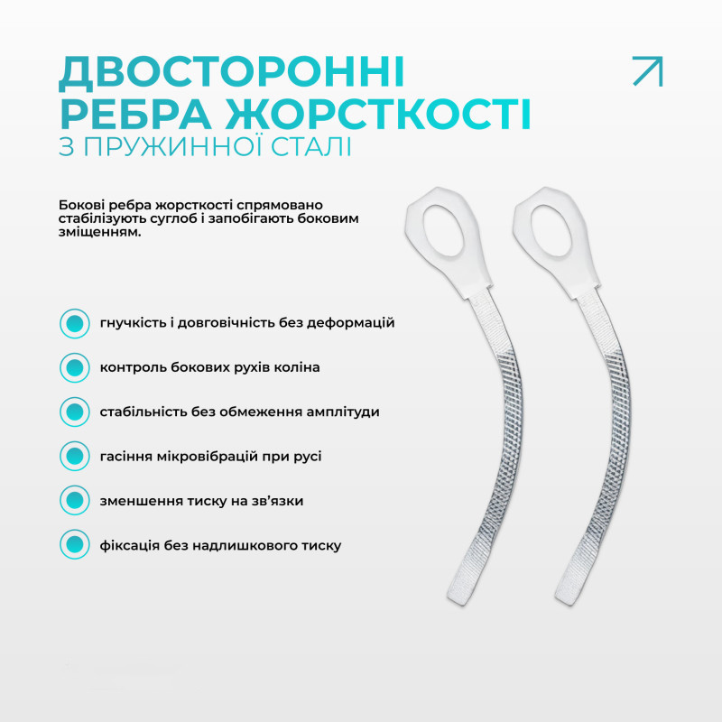Бандаж (фиксатор) коленного сустава с ребрами жесткости и силиконовой вставкой EasyFit EF-0078-L, размер L