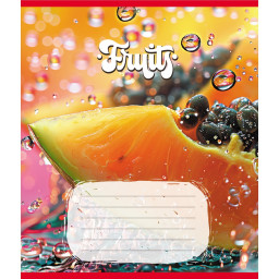 Тетрадь ученическая "Фрукты" Leader 012-500028K-5 в клетку, 12 листов (959050)