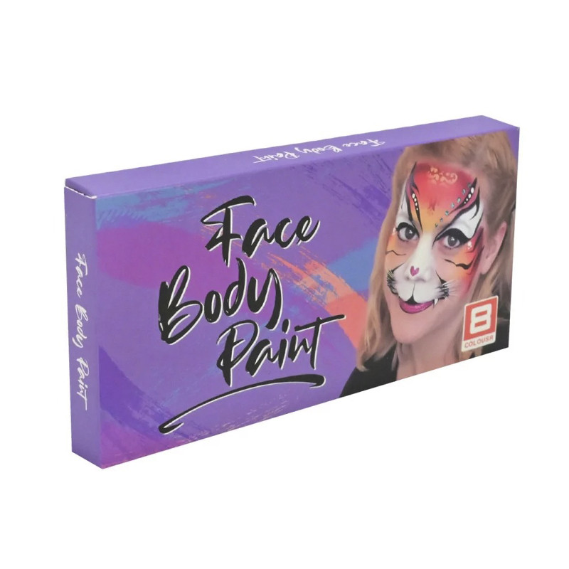 Дитячий набір аквагриму Bambi Cel-2504 палетка, неон, 8 кольорів