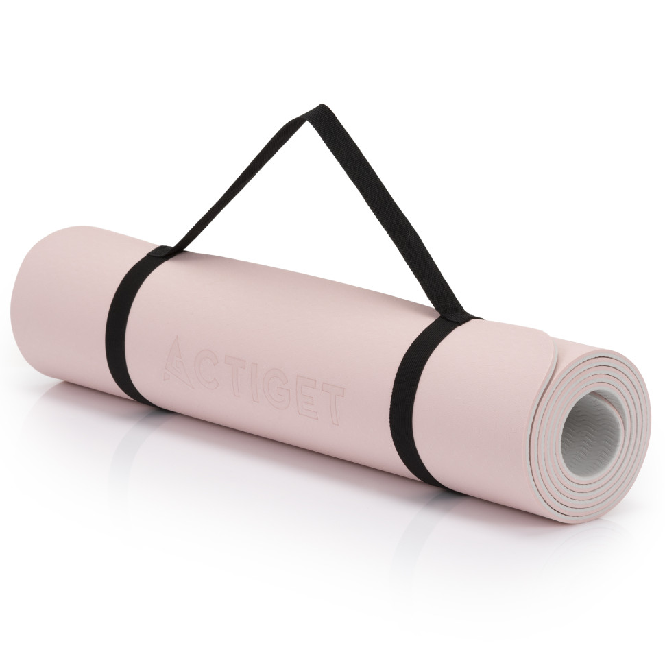Килимок для йоги та фітнесу Actiget ACT0024 TPE, Mint/Grey 183x61x0,6 см