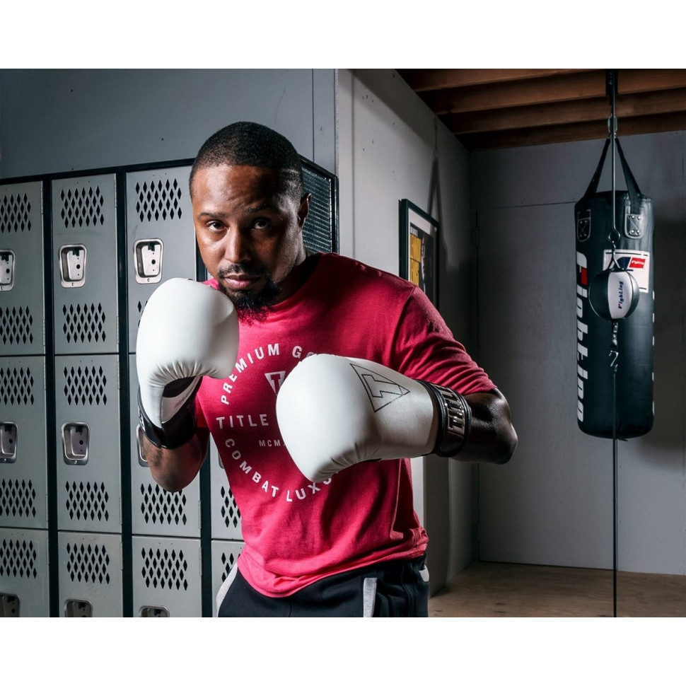 Боксерские перчатки Boxing Vegan Gloves TITLE VGFBG 14 oz WH/BK 14 унций (капа в комплекте)