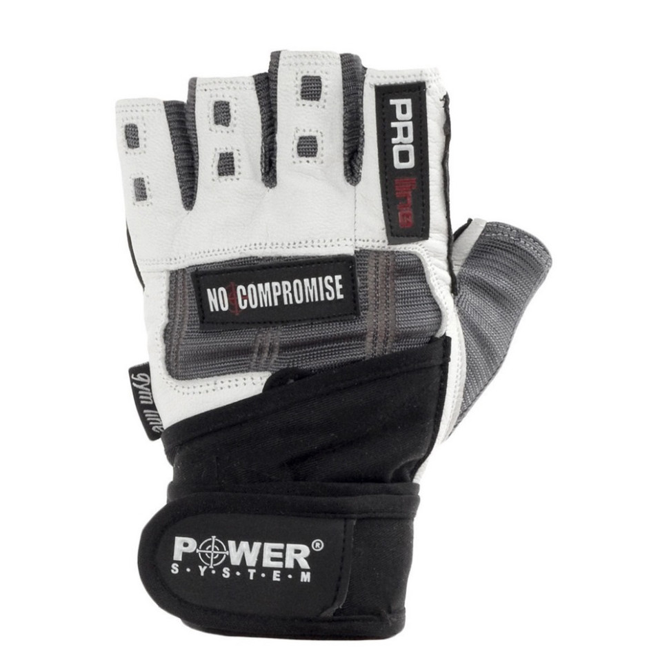Рукавички для фітнесу No Compromise Power System PS-2700_L_Grey-White, L 23 см