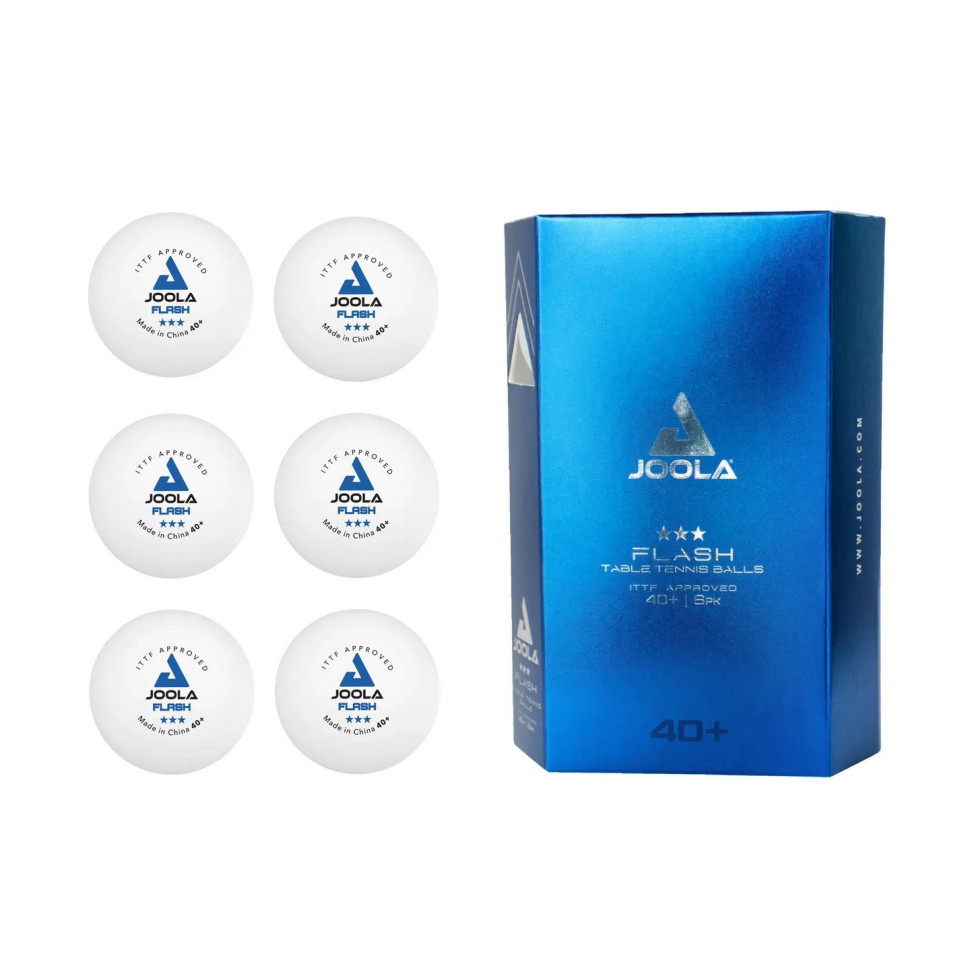 Мячи для настольного тенниса Flash 40+ Joola 930941 White 6 шт 