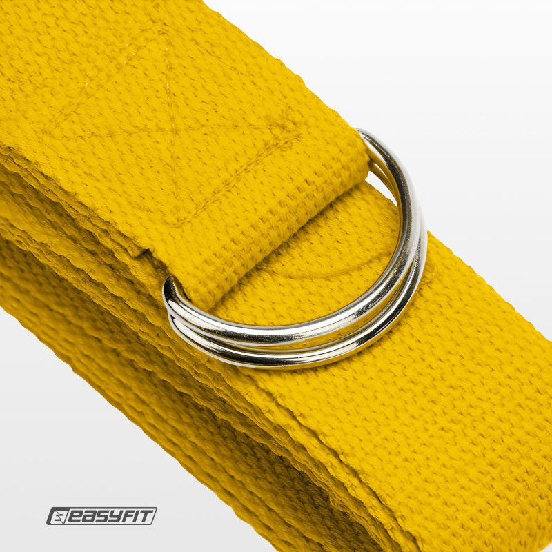 Ремінь для йоги EasyFit EF-1830-Y, жовтий