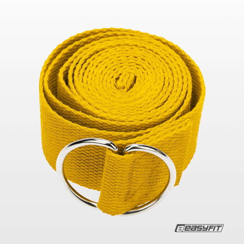 Ремінь для йоги EasyFit EF-1830-Y, жовтий