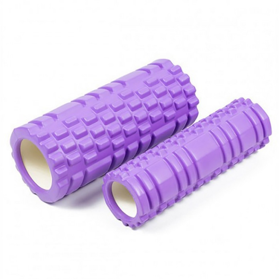 Масажний ролик Grid Roller Double EasyFit EF-7737s-1, 33 см, Фіолетовий