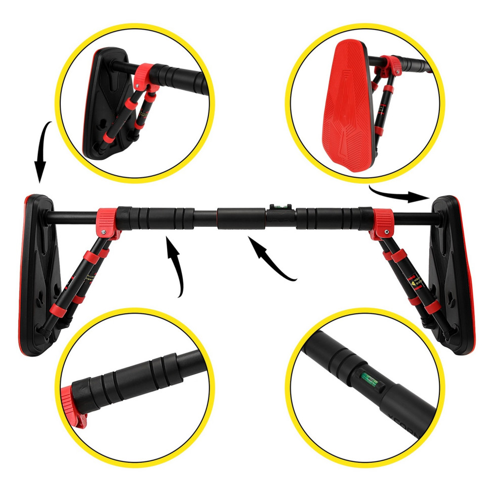 Турник раздвижной Elite+ Cornix XR-0293 Black/Red, размер 65 х 90 см