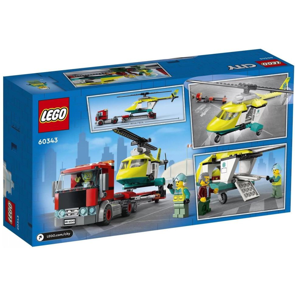 Конструктор LEGO City Перевезення рятувального гелікоптера 60343