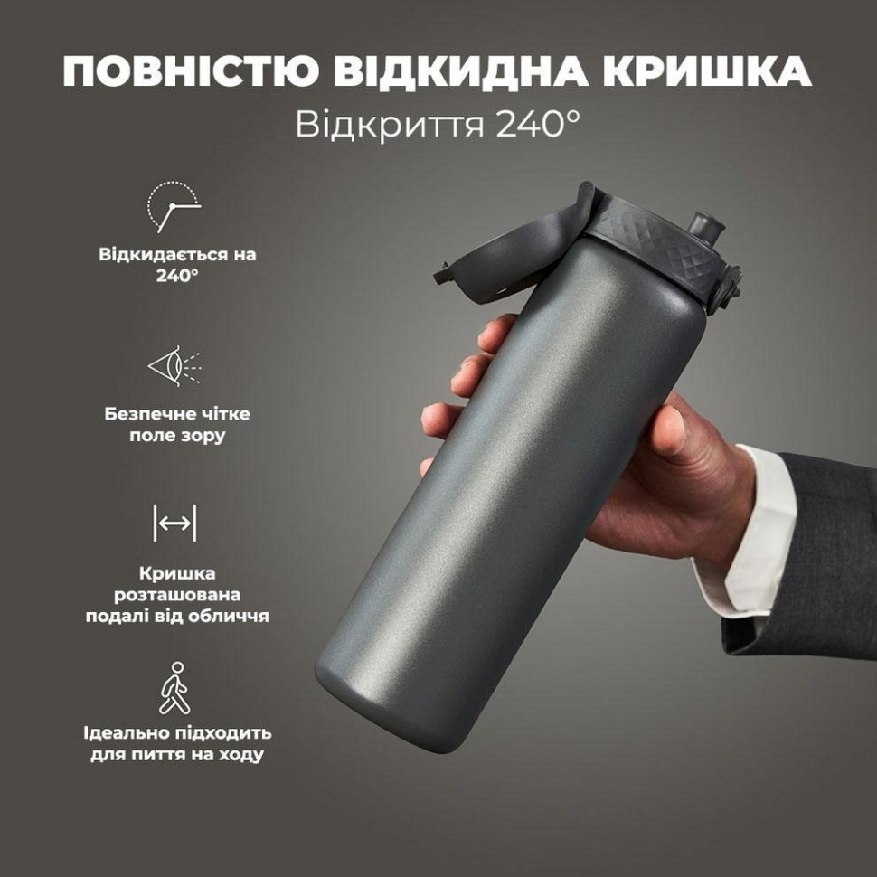 Пляшка для води вакуумна Vacuum Insulated ION8 I8TS1000GRY 920 мл, Grey