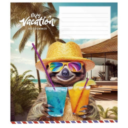 Зошит учнівський "Cool vacation" Школярик 018-3318L-1 в лінію, 18 аркушів 