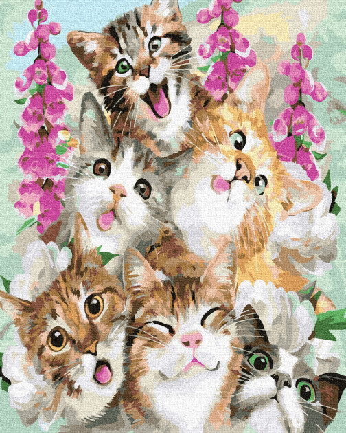 Картина за номерами. Rainbow Art "Милі кошенята" GX33432-RA по цене 240 грн.
