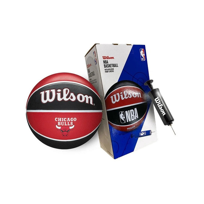 М'яч баскетбольний NBA TEAM TRIBUTE BSKT CHI BULLS S Wilson WZ4021501XP, розмір 7 подарункова коробка + насос