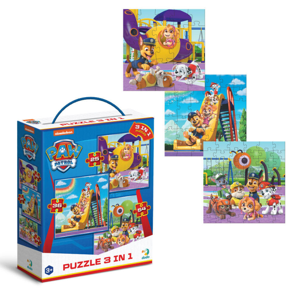 Дитячий пазл Ігровий майданчик Paw Patrol DoDo Toys 200578, 3 в 1