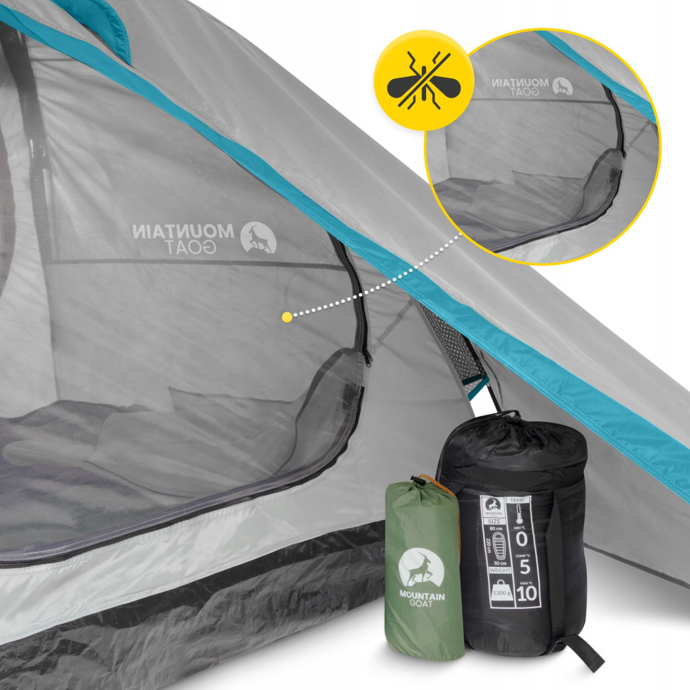 Намет туристичний Prime Duo Mountain Goat P-5905973406550 Grey
