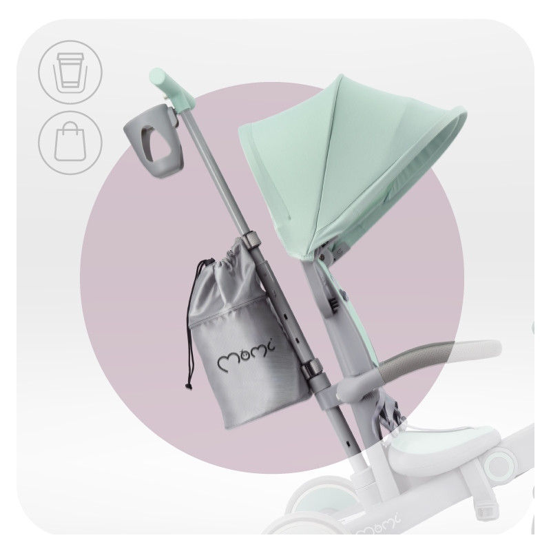 Детский трехколесный велосипед 4 в 1 SOLIVIA MoMi ROTR00018 green