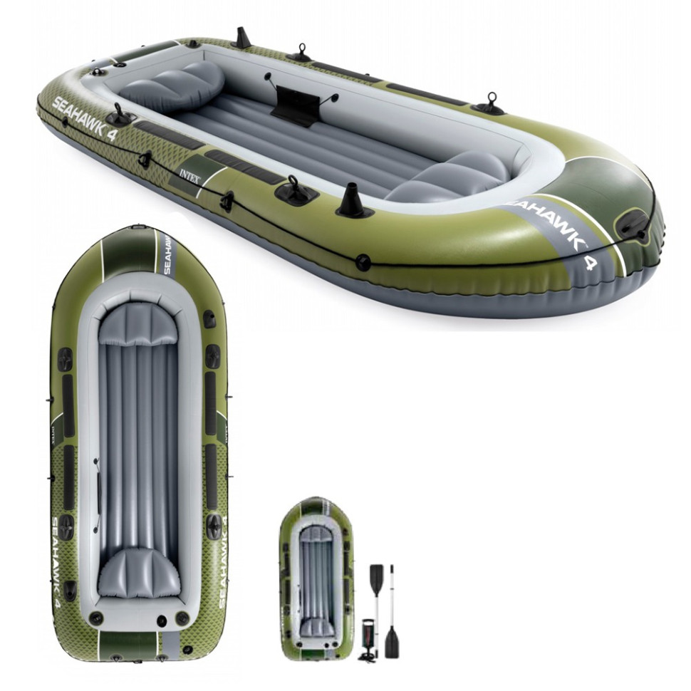 Чотиримісний надувний човен Intex 66334 розмір 351х145х48 см