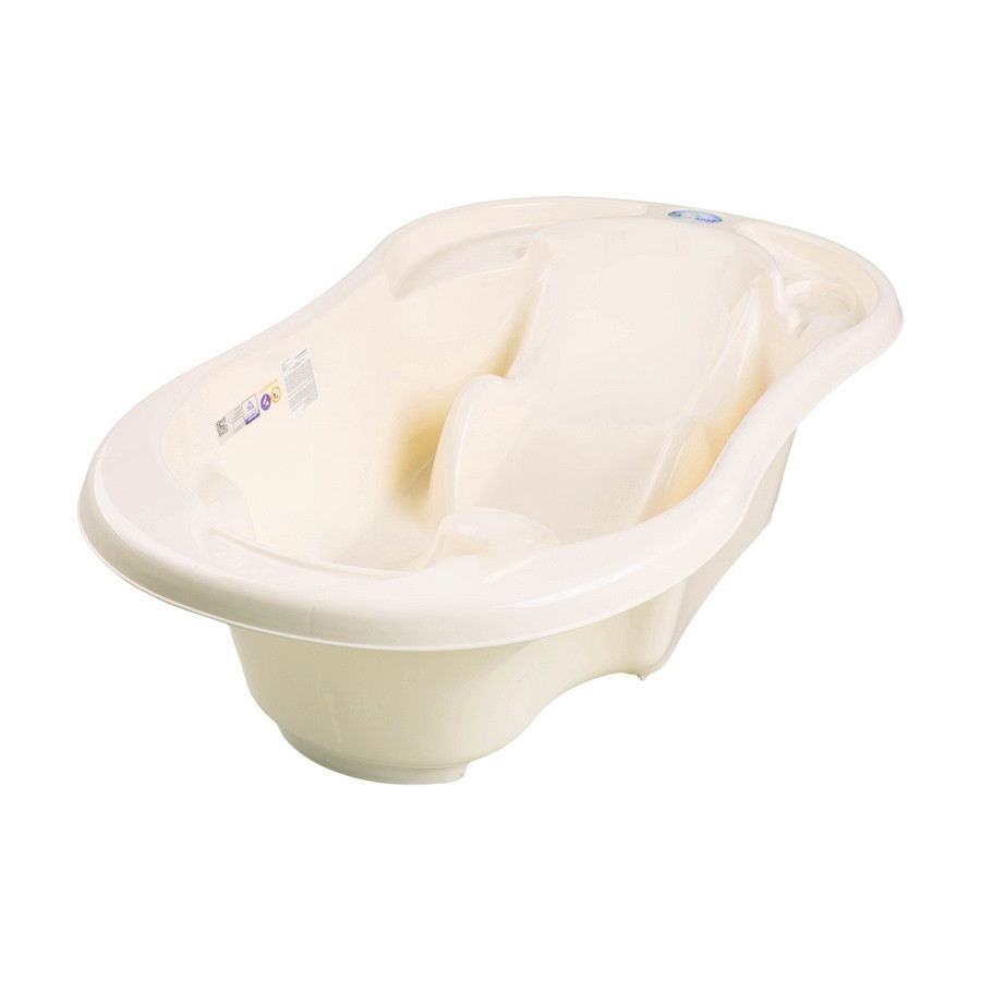 Ванночка дитяча 2 в 1 «Комфорт» Tega Baby TG-011-102 анатомічна, жовтий