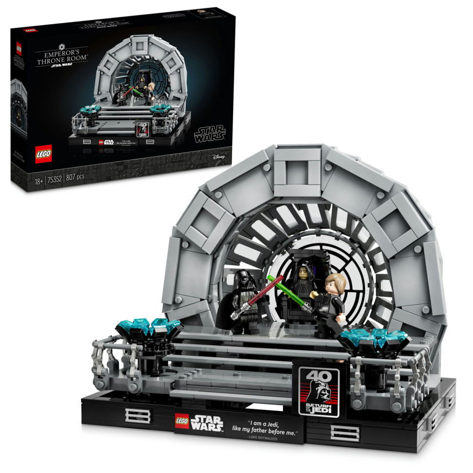 Конструктор LEGO Star Wars™ Диорама: Тронный зал императора 75352, 807 деталей