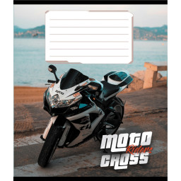 Тетрадь общая "Мото" Leader 048-600216L-4 в линию, 48 листов 