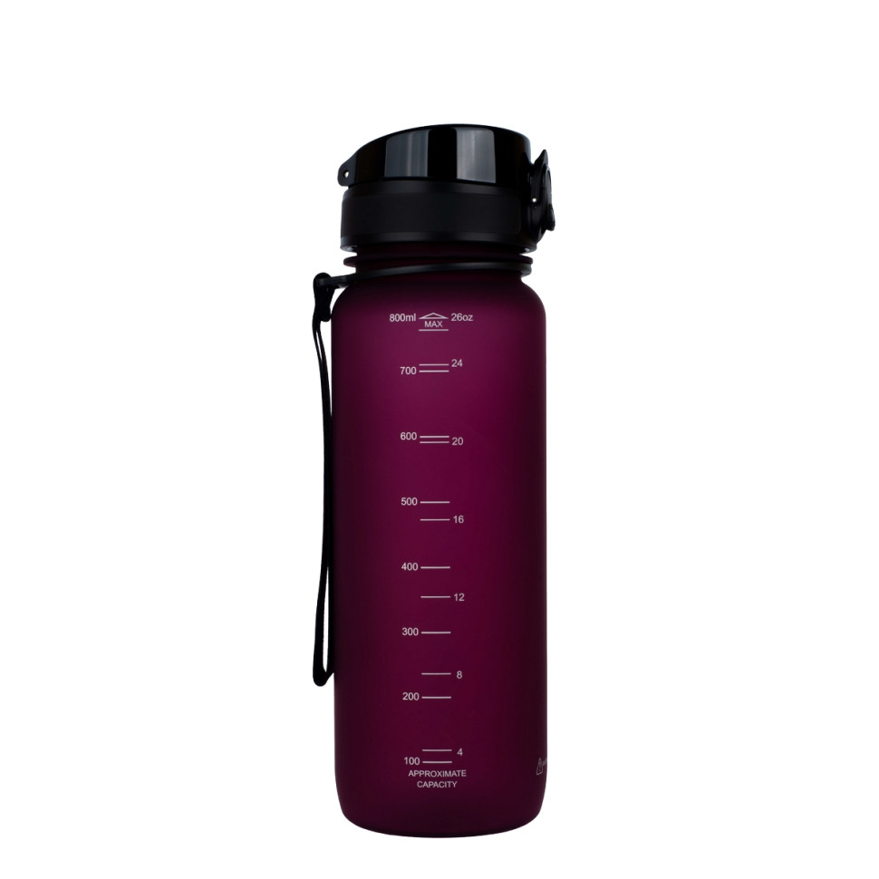 Бутылка для воды UZSPACE 3053(Burgundy) 800 мл, бордовая