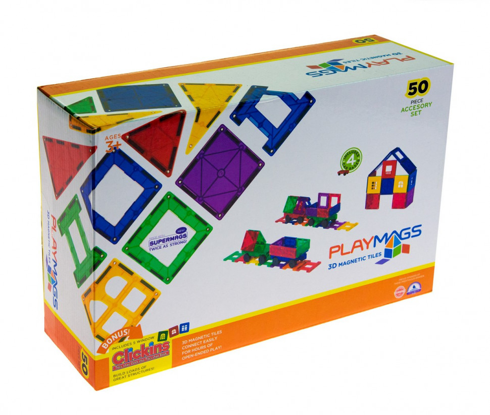 Конструктор з магнітами Playmags магнітний набір 50 ел. PM153