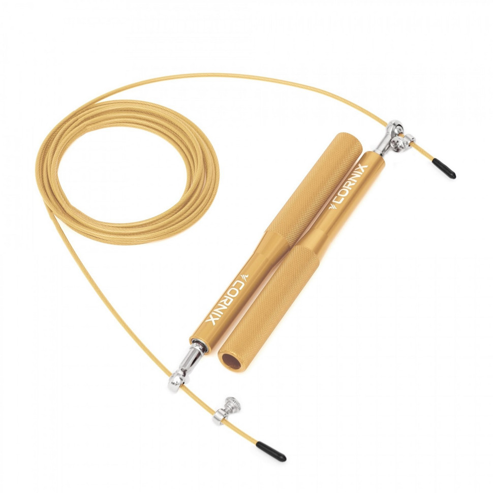 Скакалка скоростная для кроссфита Speed Rope Cornix XR-0154 Gold