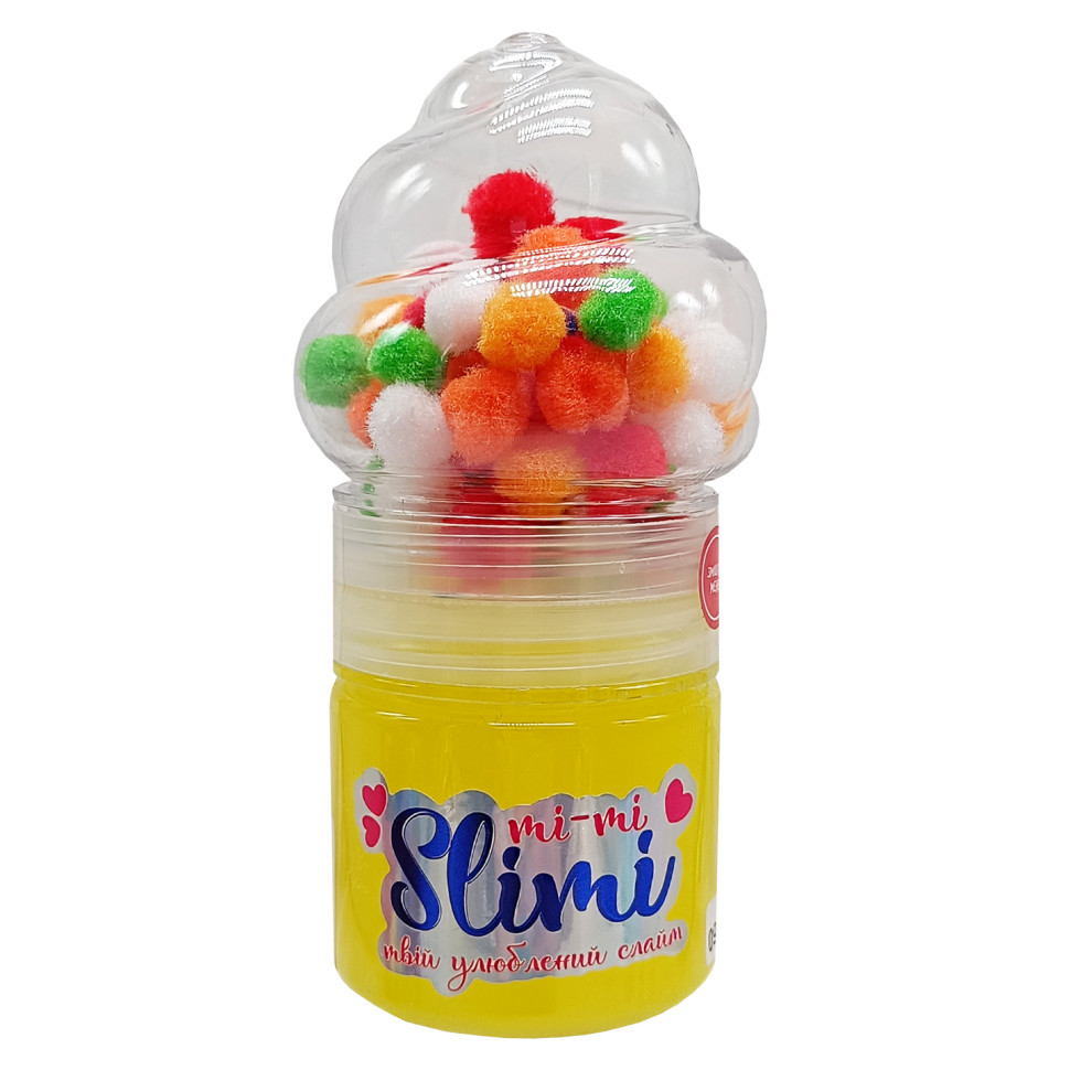 Іграшка-антистрес Слайм Mi-mi Slimi Strateg 71827ST(Yellow) з помпонами