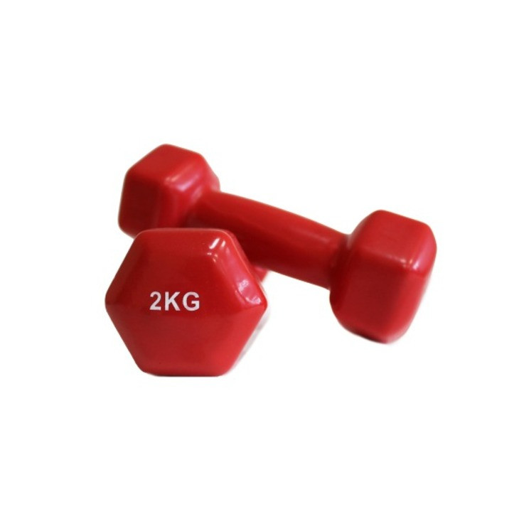 Аеробна вінілова гантель VDD-01 Fitnessport 10173FS, червоний 2 кг
