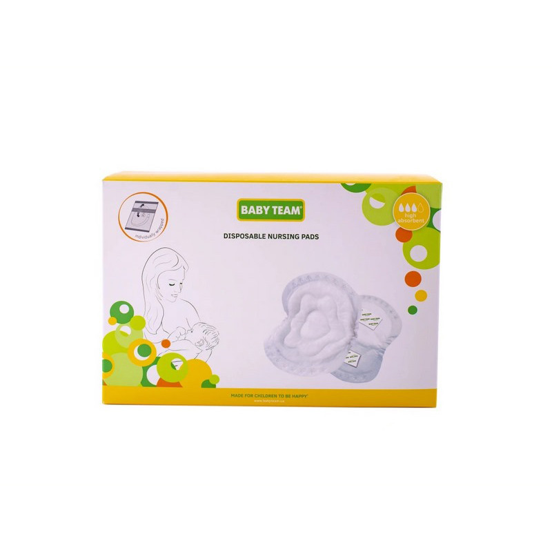 Одноразовые абсорбирующие вкладыши к бюстгальтеру Baby Team 0025, 60 штук
