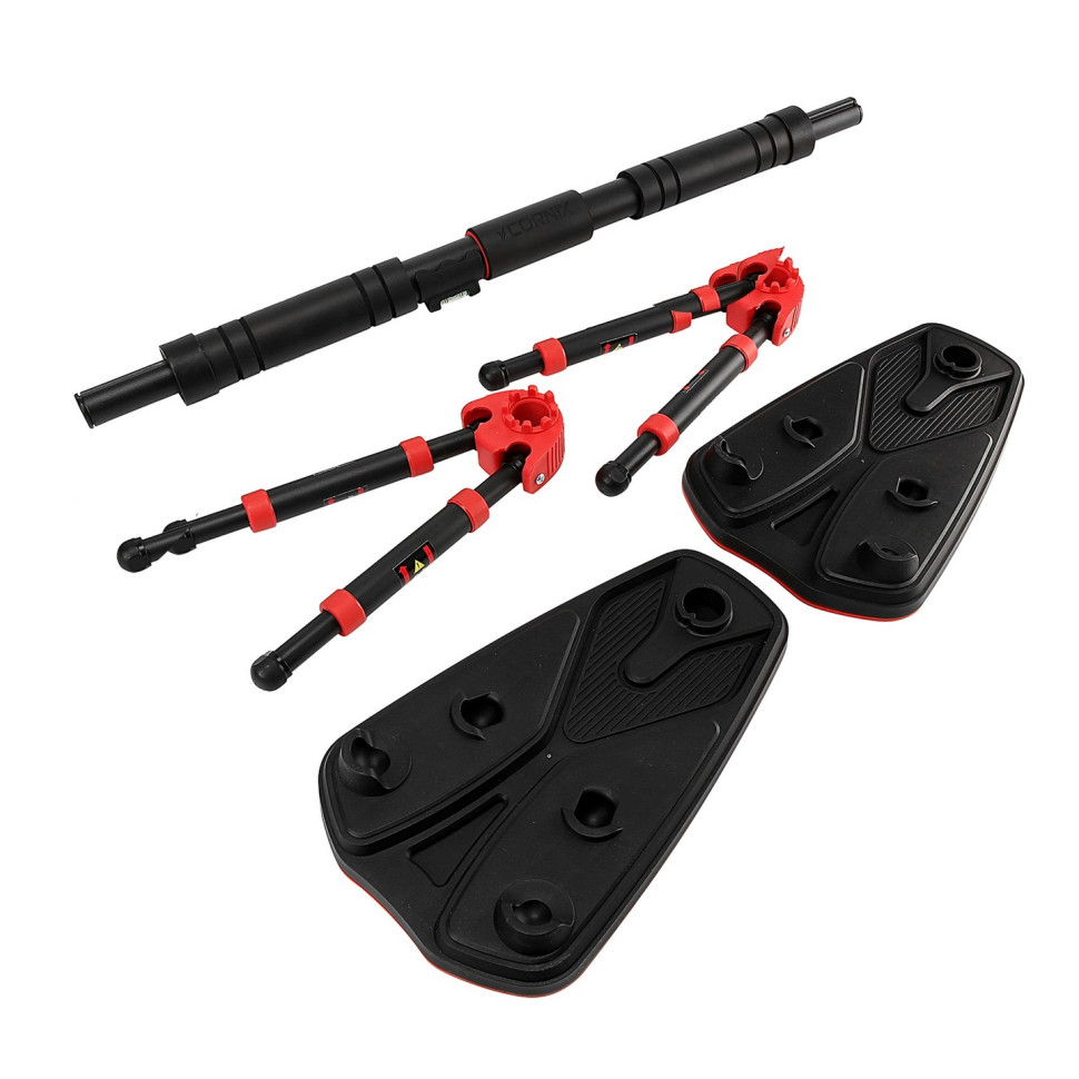 Турнік розсувний Elite+ Cornix XR-0294 Black/Red, розмір 80 х 120 см